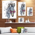 thumbnail image 2 of Designart - Aquarelle Zèbre Drôle - Impression sur Toile Animal, 2 of 2