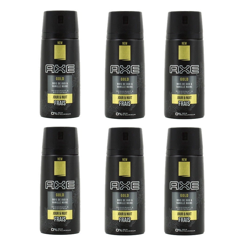 6 Pack Axe Gold Deodorant and Body Spray 150ml