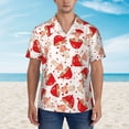 thumbnail image 2 of Balery Cute Mushroom Camisas hawaianas de manga corta para hombre, camisas playeras de corte holgado, camisas de vacaciones con botones,Small, 2 of 7