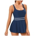 thumbnail image 2 of XIYON Bikini Sets For Women Backless Split Swimming Dress Beach Retro Swimsuits Beachwear, 2 of 4