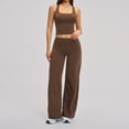 thumbnail image 1 of PISONIC Womens Workout Sets 2 Piece Racerback Crop Top Straight Leg Yoga Pants Yoga Pilates Outfits, 1 of 7