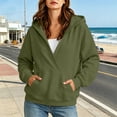 thumbnail image 2 of QQZ 2026 Fall Winter Wrap V Neck Pullover Hoodies For Women, Loose Sweatshirt For Women, Comfy Hoodies For Women With Kangaroo Pocket, 2 of 7