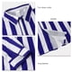 thumbnail image 4 of Camisa a rayas para hombre, manga larga, cuello vuelto, blusa holgada con botones para uso diario y trabajo, 4 of 5
