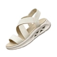 thumbnail image 2 of Willtoo Women's Comfortable Walking Sandals Slingback Lightweight Elastic Ankle Strap Low Wedges Walking Sandals Comfortable Slip On Casual Shoes, 2 of 5