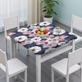 thumbnail image 3 of Pioneer Flower Floral Print Pattern Square Fitted Tablecloth with Elastic Edge,Square Table Cover,Washable Elastic Table Cover for Home Kitchen Party Decor 34"x34", 3 of 6