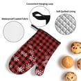 thumbnail image 3 of Sikiie Red Buffalo Plaid Oven Mitts and Pot Holders, Silicone Oven Gloves, Heat Resistant Oven Mitts 4Pcs Set, 3 of 6