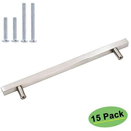 Homdiy Cabinet Pulls Brushed Nickel Kitchen Cabinet Hardware Pulls 10 In Hole Center 15 Pack Hdj22sn Metal Drawer Pulls Mode Walmart Canada