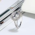 thumbnail image 4 of Halo Engagement Ring for Women Cz Statement Ring Sterling Silver Ginger Lyne Collection, 4 of 6
