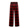thumbnail image 4 of JGNGSHN Men's Pajama Bottoms Plaid Pajamas Pants for Men Soft Long Lounge Pj Sleep Pant with Pockets, 4 of 5