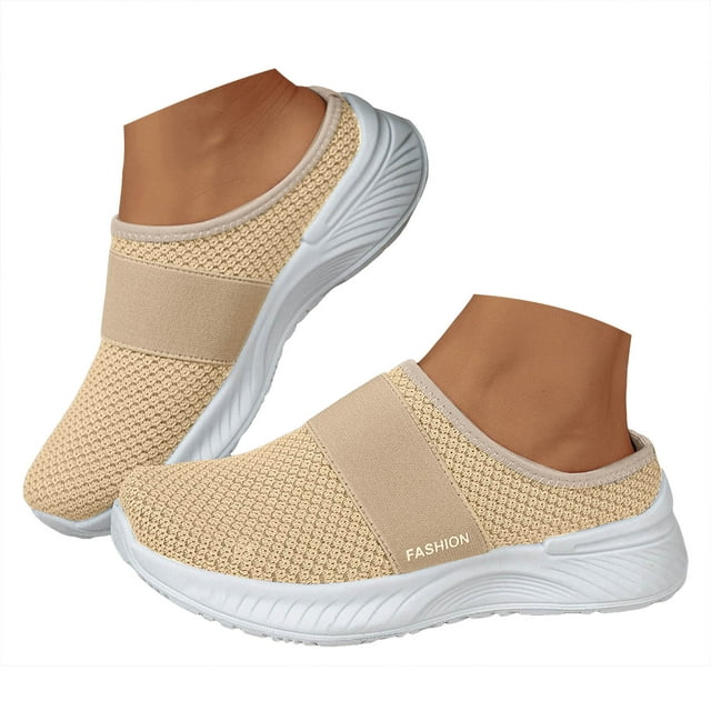 Dakaela Mocassins Orthopédiques pour Femmes Espadrilles Mule Été Confort Bout Fermé Chaussures de Marche Course