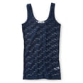 thumbnail image 2 of Aeropostale Womens Sheer Lacey Tank Top, azul, mediano Aeropostale Camiseta sin mangas, 2 of 2