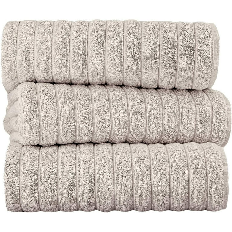 Cotton Ribbed Bath Sheet Towel Set of 3 40X67 Walmart