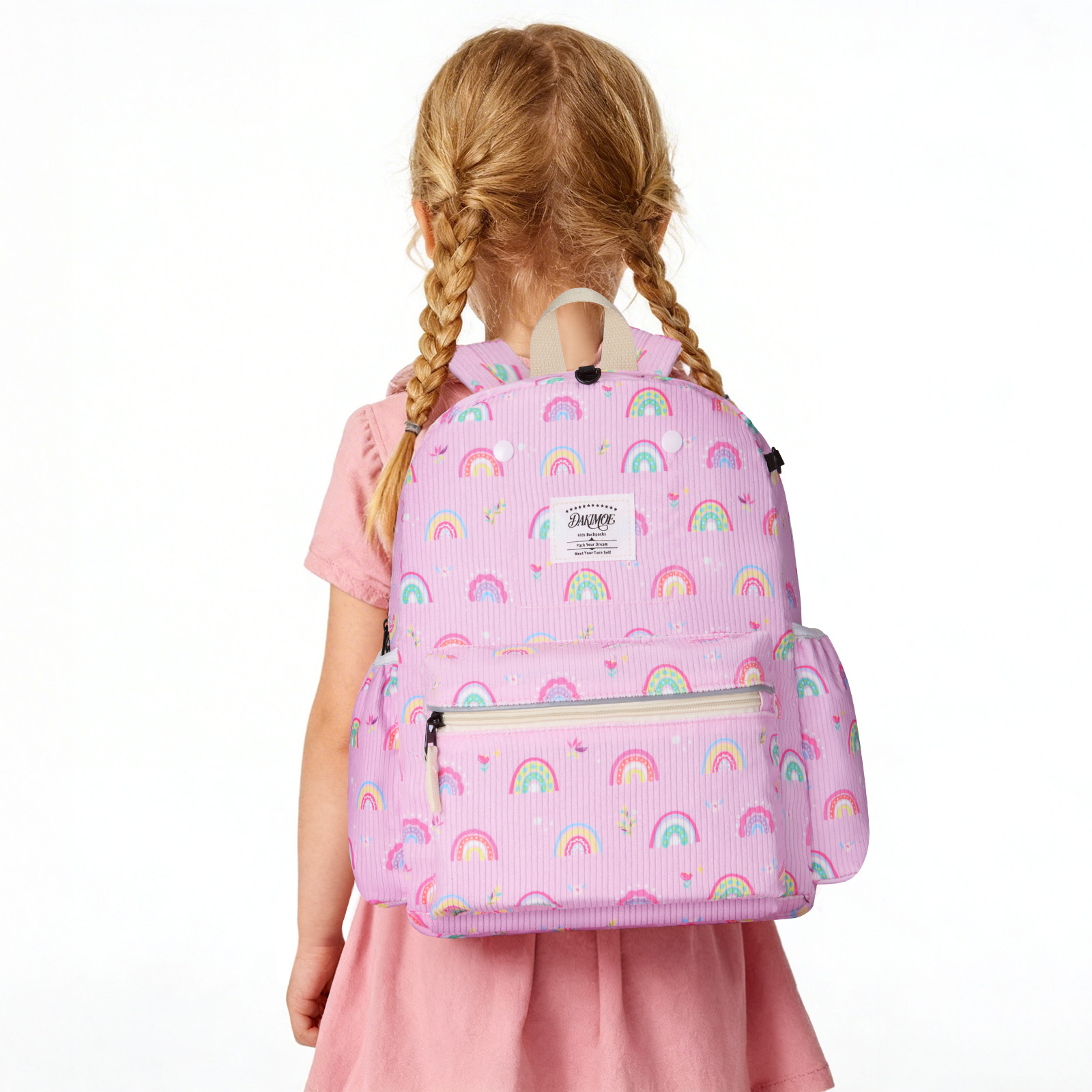 DAKIMOE Toddler Backpack, Soft Corduroy, 13.5 Inches photo 5