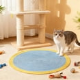 thumbnail image 7 of Washable Cotton Rope Cat Rug, Reversible Round Scratching Mat with Tassels, Vintage Style Pet Bed and Lounger for Indoor Cats, 7 of 7