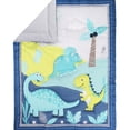 thumbnail image 5 of Sweet Baba 4 PC Dinosaur Crib Bedding Sets for Baby Boys, Yellow and Navy Blue, 5 of 7