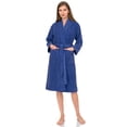 thumbnail image 5 of TowelSelections Women's Robe Turkish Cotton Soft Terry Kimono Bathrobe Medium/Large Violet Storm, 5 of 6