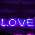 thumbnail image 3 of Letter Neon Lights, LED Neon Night Light Neon Lights Wall Decorative Night Light for Kids Bedroom Battery USB Operated Purple, 3 of 8