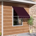 thumbnail image 6 of 6' Drop Arm Manual Retractable Window Awning Sun Shade Shelter for Patio Balcony Outdoor, Aluminum, Can Cover 2 Windows, Wine Red, 6 of 6