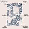 thumbnail image 3 of JONATHAN Y Tropical Leaf Indoor Outdoor Area Rug 8x10 Cream/Dark Blue, Monstera High-Low for Backyard, Patio, Porch, Easy-Cleaning, High Traffic, Pet-Friendly, Non-Shedding (AMC113E-8), 3 of 8