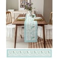 thumbnail image 3 of Blue Coastal Christmas Burlap-Cotton Table Runner 72 Inches Long,Xmas Coral Nautical Snowflake Farmhouse Table Runners,Outdoor Dining Tablecloths Decor for Baby Shower Party Wedding 14x72, 3 of 9