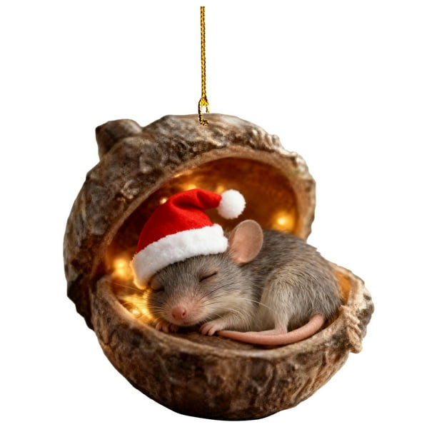 Colgante Decorativo Adornos Navideños De Animales Del Bosque Acrílicos 2D De 8cm Con Estampado Para Decorar El Árbol (1 Unidad) Rkxzt