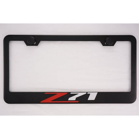1PC Stainless Steel License Plate Frame Cover Holder for Z71 with Screws Black