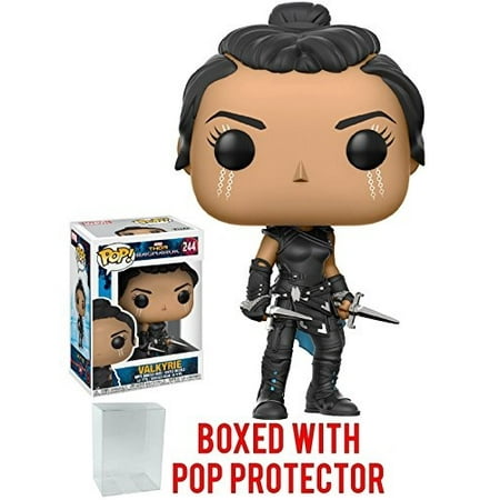 Funko Pop Marvel: Thor Ragnarok Valkyrie Scavenger Suit 244 Vinyl Figure Bundled with Pop BOX PROTECTOR CASE