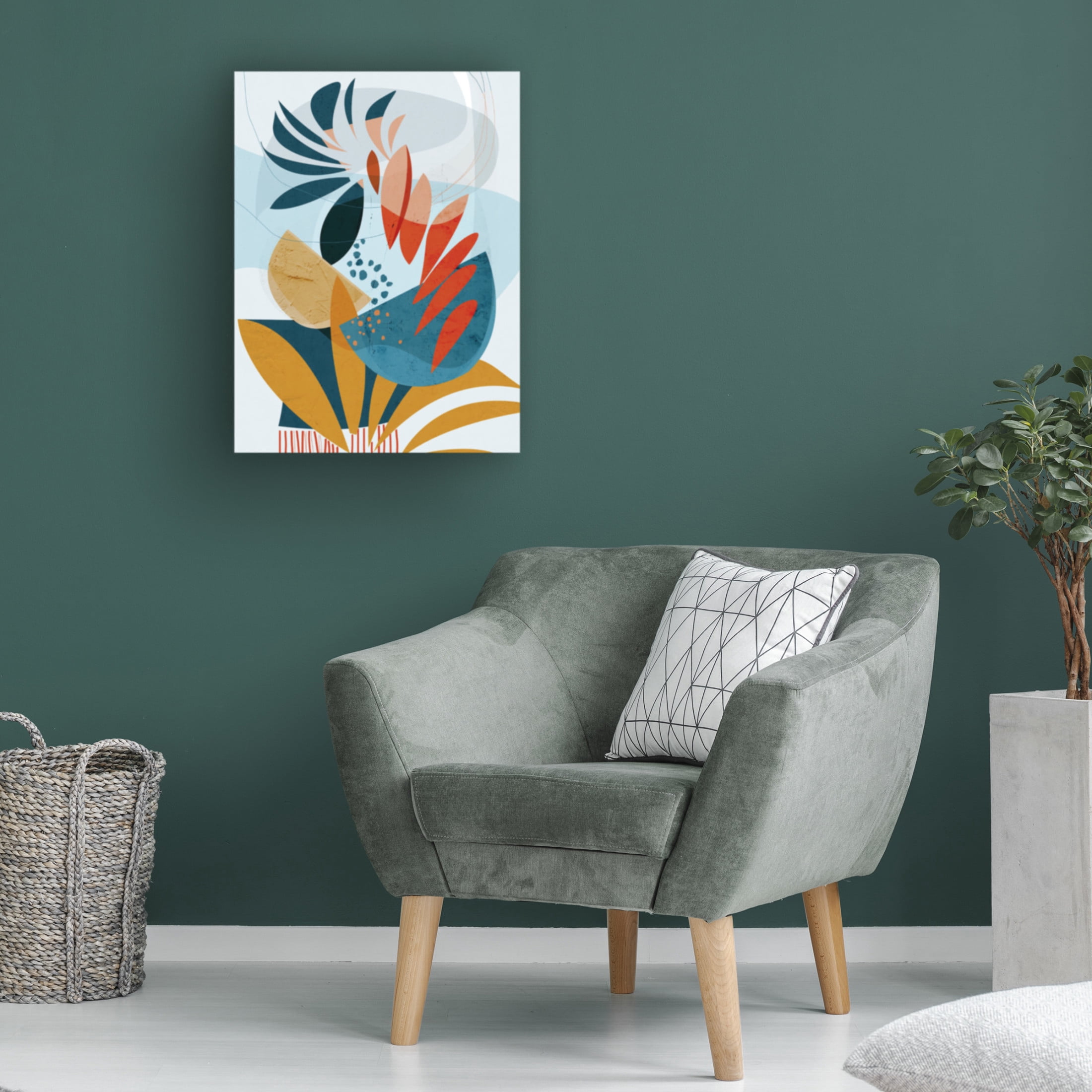 Canvas Wall Art - Ishita Banerjee 'Tropical Planted' Wall Art for Living Room, Bedroom, or Office Décor by Trademark Fine Art - 14 x 19 Inches