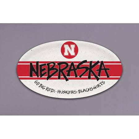 Magnolia Lane Nebraska Plate, 12.25-inch Length, Oval, Melamine, Kitchen, Kitchen Accessories