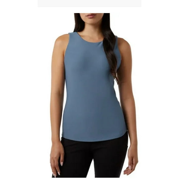 32 Degrees Women's Tank with Built in Bra Blue Small