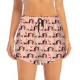 thumbnail image 4 of Lsque Dachshund Couple Printed Women's Running Shorts with Liner Pockets,Elastic Quick Dry Workout Athletic Gym Yoga Shorts,Womens High Waist Shorts-Large, 4 of 9