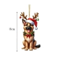 thumbnail image 3 of Adorno navideño de acrílico para perro | Osito de peluche Fadou con pelo dorado | Acrílico colorido hecho a mano | Decoración para el hogar, la oficina y el coche | Idea para regalo de cumpleaños y, 3 of 6
