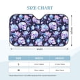 thumbnail image 2 of Kdxio Skull crystal flower Print Windshield Sun Shade, Foldable Sun Blocker for Car,Truck,SUV Automotive Interior Sun Protection,Reflective Shade for Front Windshield(Medium), 2 of 6