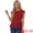 Dark Red, variant on DARING DIVA Women's Peplum Cap Sleeve Business Casual Top XS Purple