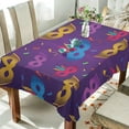 thumbnail image 4 of SKYSONIC Mardi Gras Tablecloth Waterproof Washable Polyester Square Table Cover Durable Tablecloth for Kitchen Dining Table Party Decor (60 X 108 Inch), 4 of 7