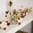 thumbnail image 4 of Christmas Garland with Lights,78.4 Inch Red Berry Pine Cone Xmas Tree LED Garland,Battery‑Operated Pine Cone Berry Garland Light,Flexible Copper Wire Pine Cone Fairy String Glow Strand for Holiday, 4 of 4