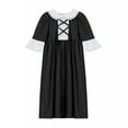 thumbnail image 3 of iiniim Kids Girls Medieval Princess Dress-up Lace Collar A Line Maxi Gown Dress Black 8, 3 of 4