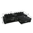 thumbnail image 2 of EPOWP Modular Sectional Sofa with 8 Pillows, 111" L Shaped Deep-Seating Couch for Living Room, Black(Right), 2 of 7