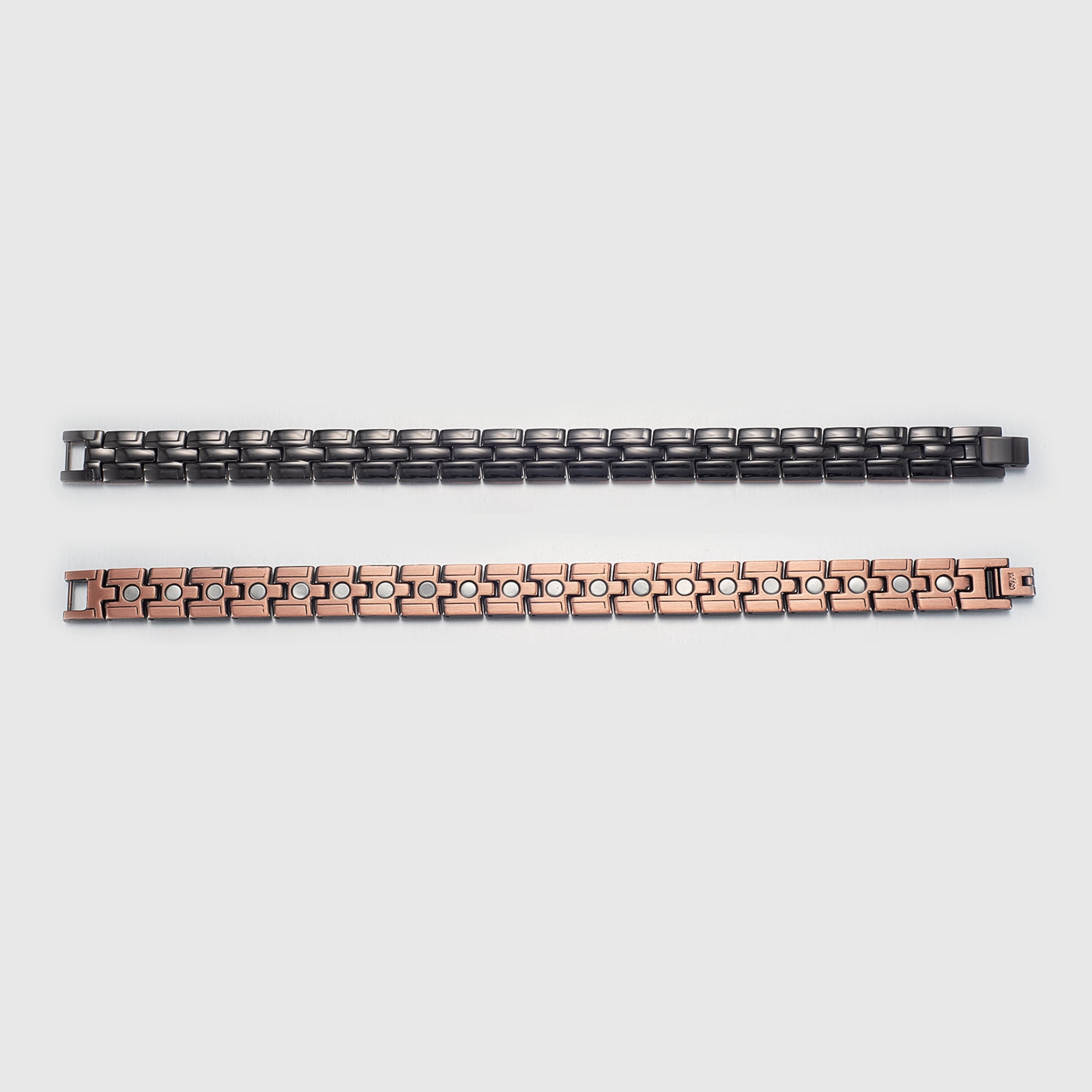 Wollet Copper Magnetic Bracelets Rings for Men, Gift for Dad Grandfather, 8.6 inches Adjustable