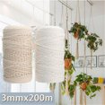 thumbnail image 1 of 3mm 100m/200m DIY Hand-Woven Cotton Craft Macrame String Braided Tapestry Rope, 1 of 8