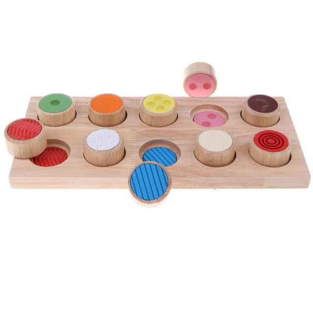 Tablero Táctil para Niños, Juguete Sensorial para Actividades , Tablero de Y Cilindros Táctiles rico y CUTICAT Tablero táctil y coincidente