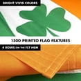 thumbnail image 5 of G128 Combo Pack: 6 Feet Tangle Free Spinning Flagpole (Silver) Ireland Irish Shamrock Flag 3x5 ft Printed 150D Brass Grommets (Flag Included) Aluminum Flag Pole, 5 of 8