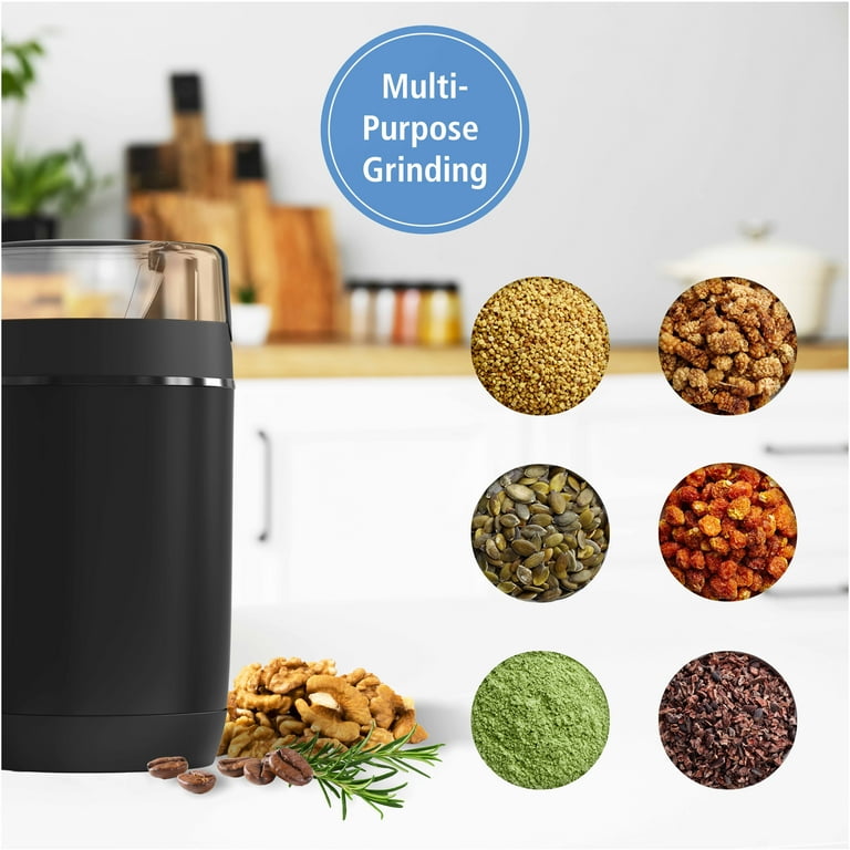 Mainstays Electric Coffee Grinder One Touch Coffee Bean Grinder with Stainless Steel Blades New Walmart