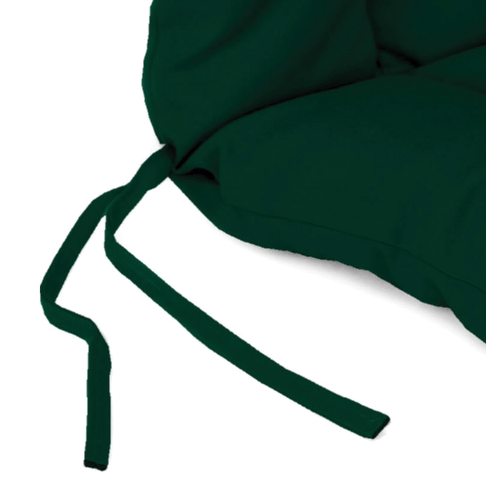 Jordan Manufacturing 38" x 21" Forest Green Solid Rectangular Outdoor Wrought Iron Chair Cushion with Ties and Hanger Loop