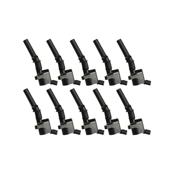 Set of 10 ISA Ignition Coil Compatible with Ford Super Duty E-350 E-450 F-350 F-450 F-550 Econoline Excursion 6.8L V10 3W7Z12029AA 3W7Z-12029-AA 1L2Z-12029-AA DG508 Fits select: 1997-2009 FORD F150