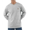 thumbnail image 3 of Carhartt K126HTG Men's Long-Sleeve Workwear Pocket T-Shirt, Heather Gray, 4XL, 3 of 3