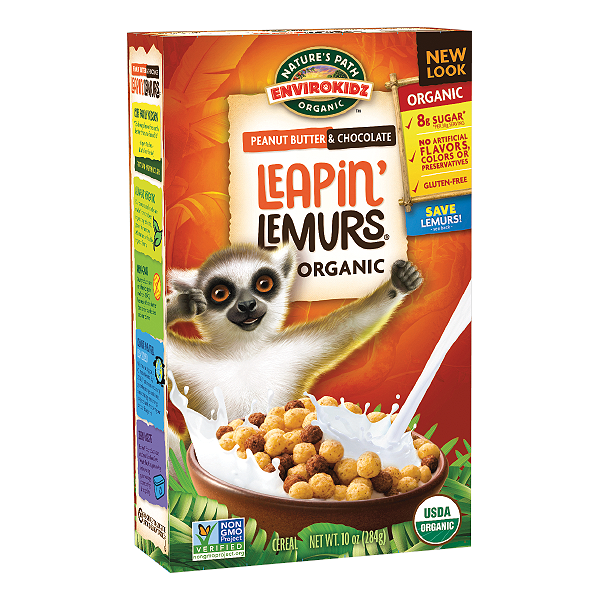 Nature's Path Organic Breakfast Cereal, EnviroKidz Leapin Lemurs Peanut