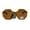 gold brown, variant on Octagonal Shield Robotic Large Futuristic Fashion Sunglasses Gold Brown