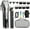 Black, variant on Rechargeable Hair Clippers for Men, Cordless Electric Hair Cutting Kit, Barber Trimmers with Guards
