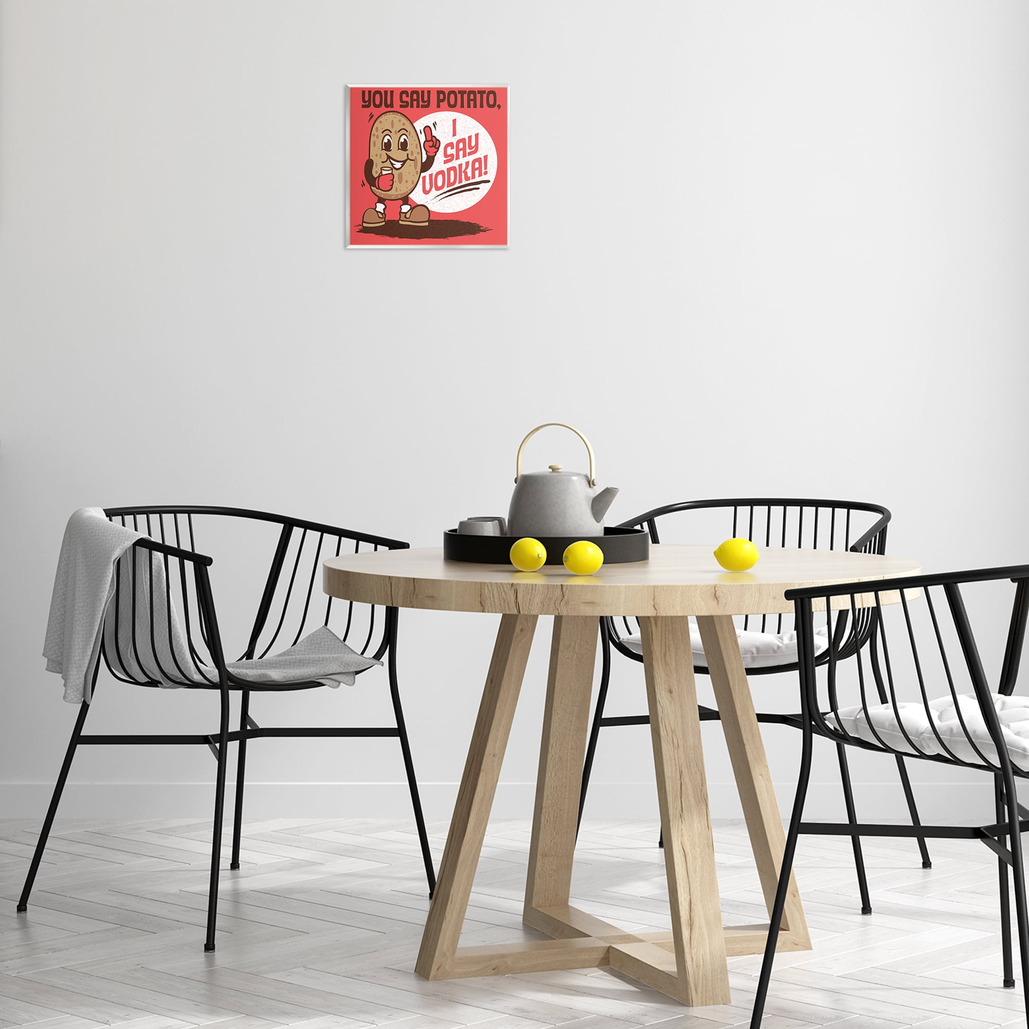 Stupell Industries Funny Potato & Vodka Food & Beverage Painting Unframed Art Print Wall Art, 12 x 12